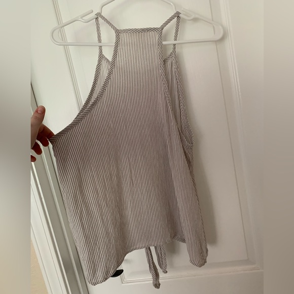 Final Touch Striped Front Tie Top - Picture 4 of 6